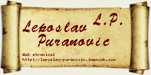 Leposlav Puranović vizit kartica